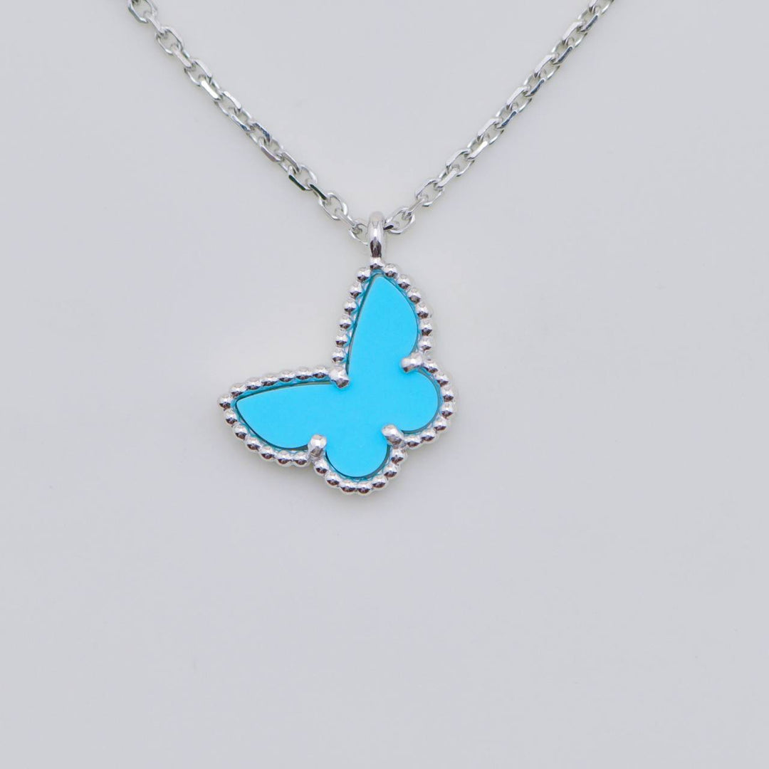 Second Hand Authentic Full Set Van Cleef 18K White Gold Sweet Alhambra pendant Necklace