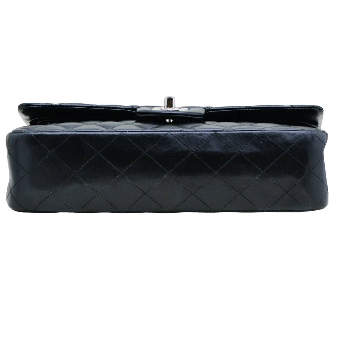Chanel Classic Double Flap Handbag Quilted Lambskin Leather Black