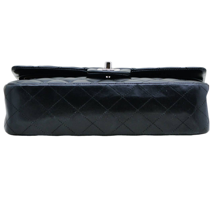 Chanel Classic Double Flap Handbag Quilted Lambskin Leather Black