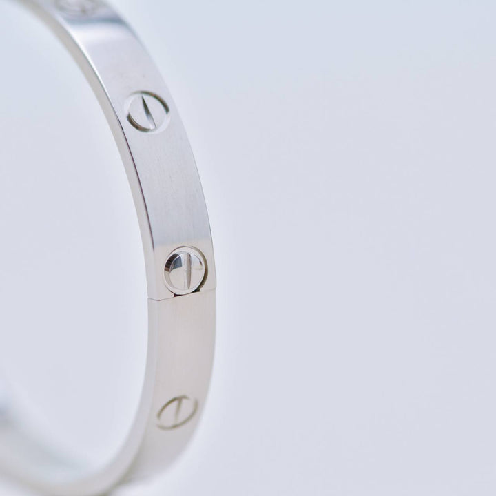 Preloved Cartier Love Bracelet Classic Model in 18K White Gold 