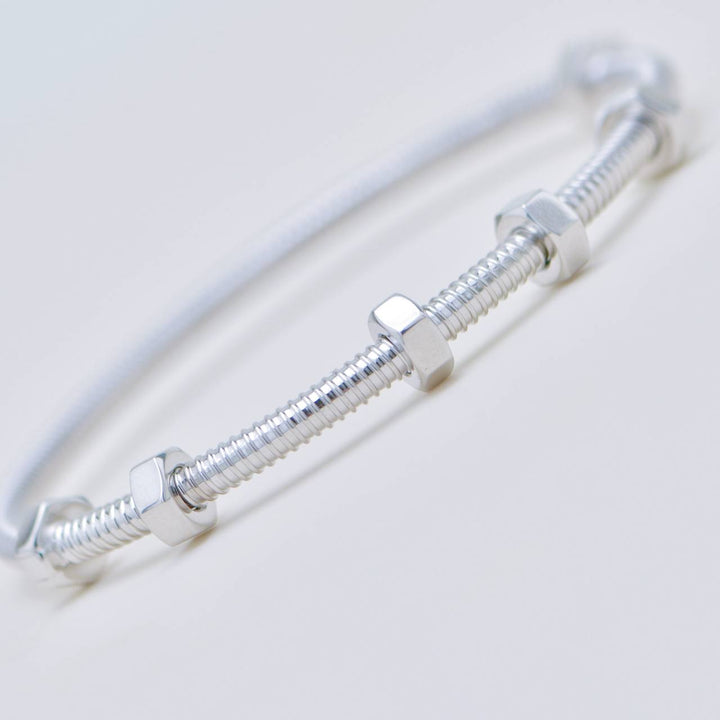 Second Hand Authentic Cartier Ecrou de Cartier Bracelet 18K White Gold Size 17