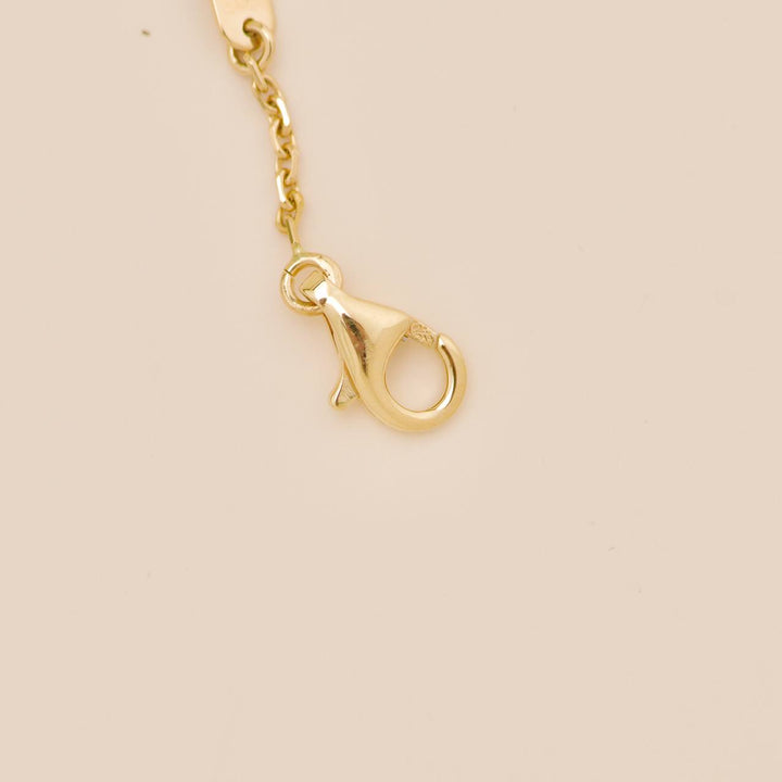 Authentic Fullset Preloved Van Cleef & Arpels Vintage Alhambra Pendant Necklace Turquoise 18K Yellow Gold