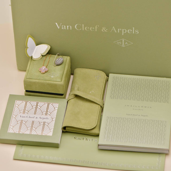 Brand New Van Cleef 2025 Pink Mother of Pearl Holiday Pendant