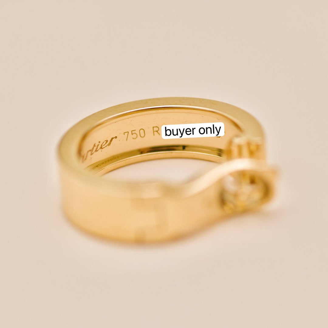 Authentic Preowned Cartier Love Hoop Earrings Classic Model 18K Yellow Gold