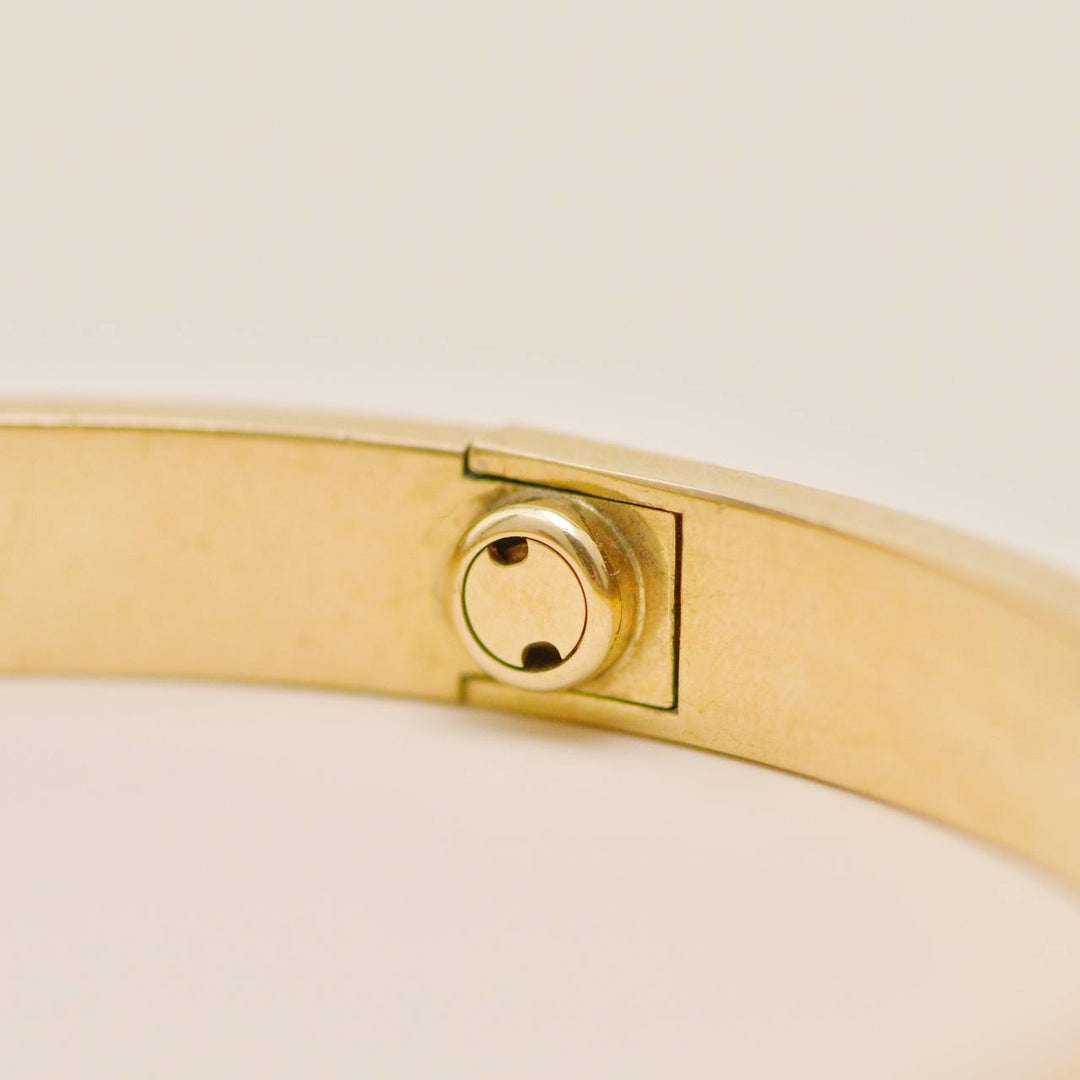 Authentic Preowned Cartier Love Classic Model 18K Yellow Gold Bracelet Size 19