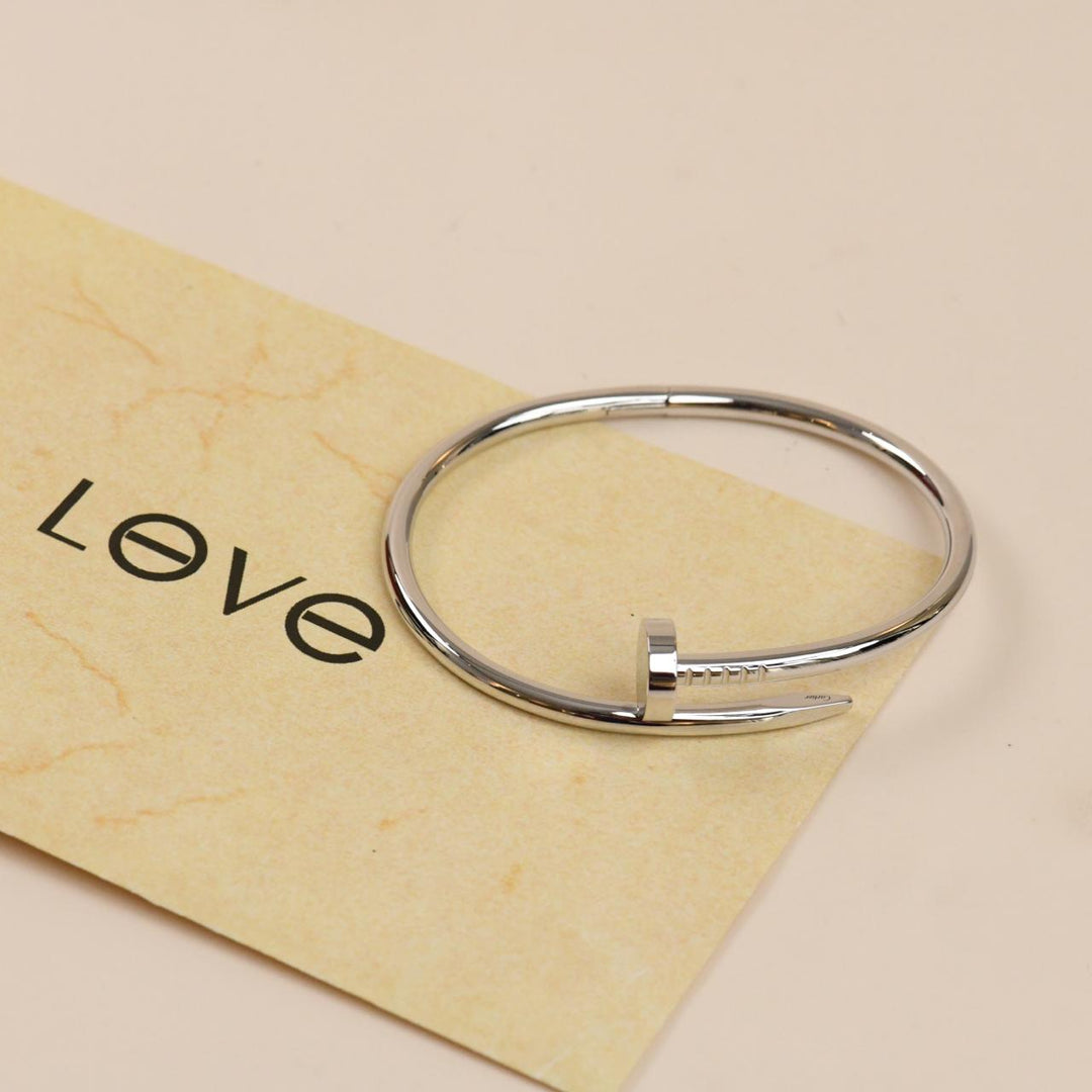 Authentic Cartier Juste un Clou bracelet in 18K white gold classic model size 17