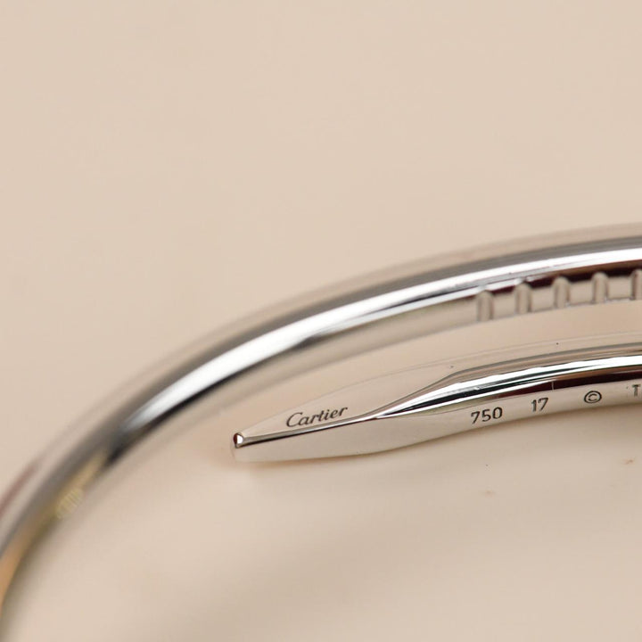 Used Cartier Juste un Clou bracelet in 18K white gold classic model size 17