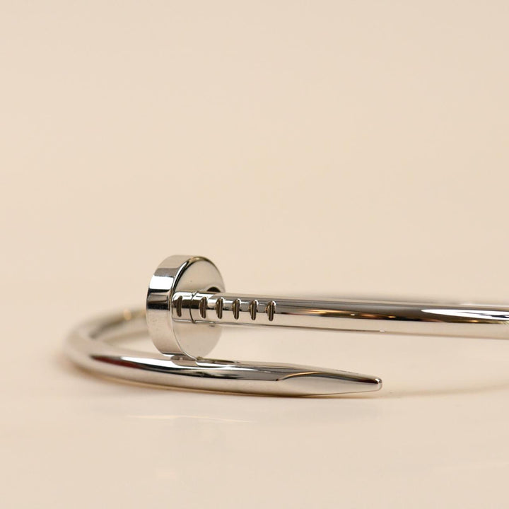 Second Hand Cartier Juste un Clou bracelet in 18K white gold classic model size 17