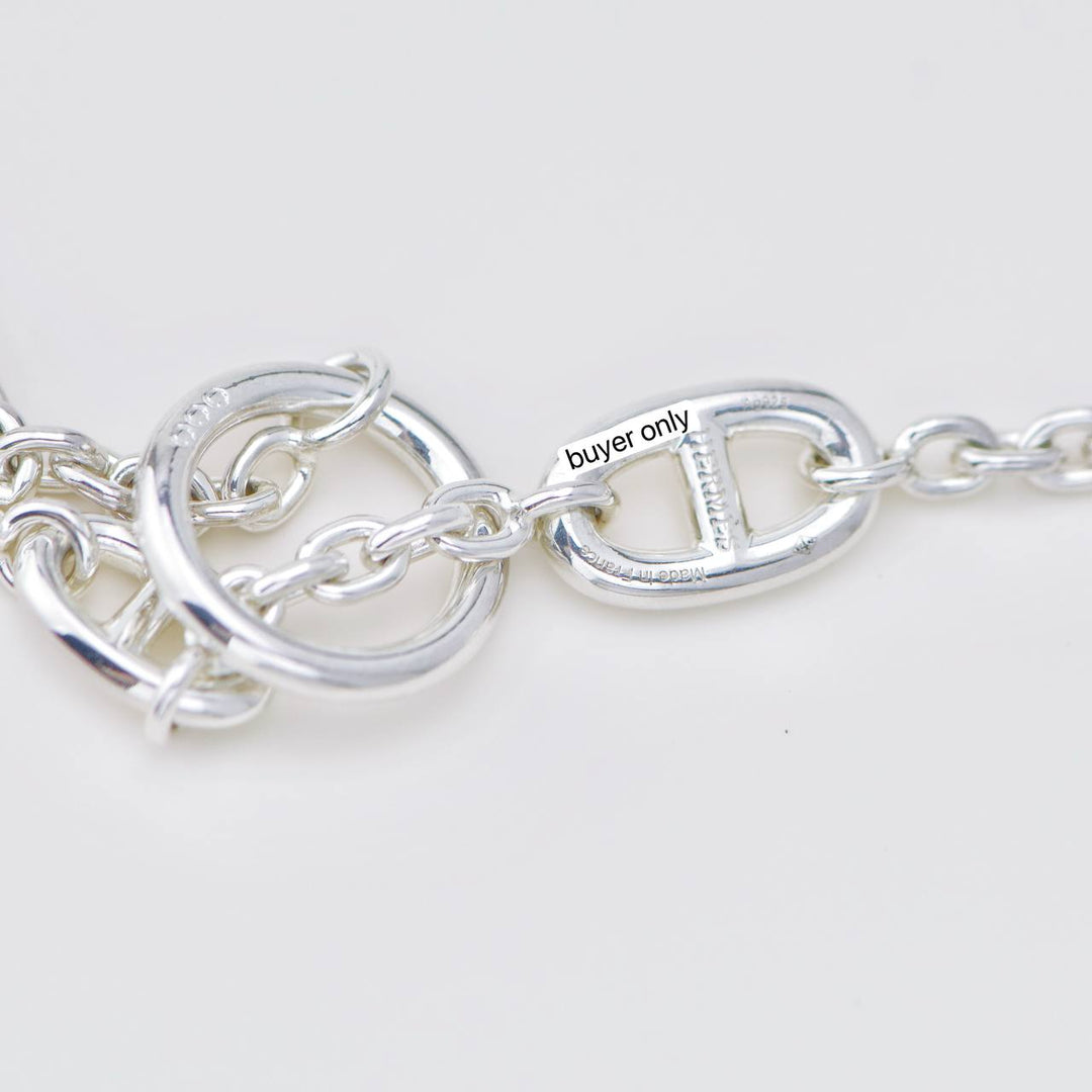 Authentic Used Hermès Farandole Long Necklace in Sterling Silver