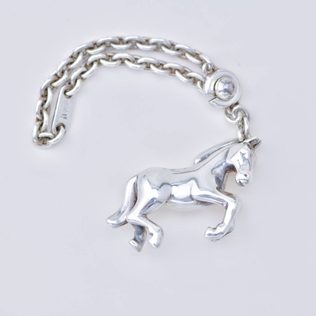 Authentic Hermès La Danse Horse Charm in Sterling Silver 