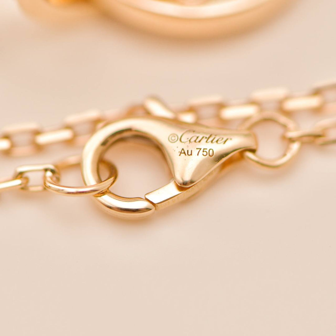 Preowned Cartier Love Necklace Pavé Diamond 18K Rose Gold