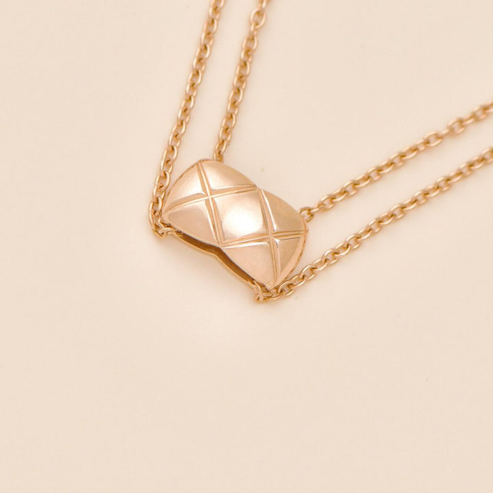 Authentic Second Hand Chanel Coco Crush Necklace 18K Rose Gold