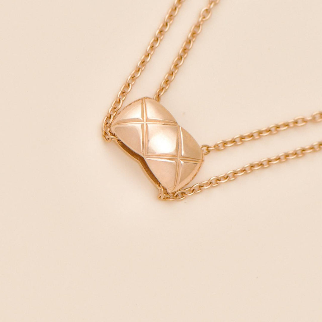 Authentic Preowned Chanel Coco Crush Necklace 18K Rose Gold