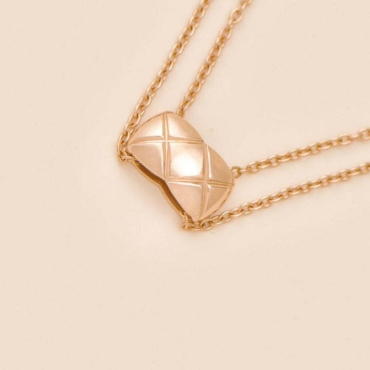 Authentic Preowned Chanel Coco Crush Necklace 18K Rose Gold