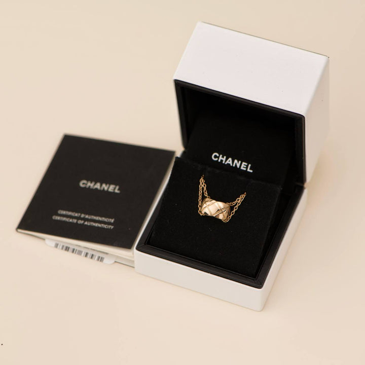 Preowned Authentic Full set Chanel Coco Crush Necklace 18K Rose Gold