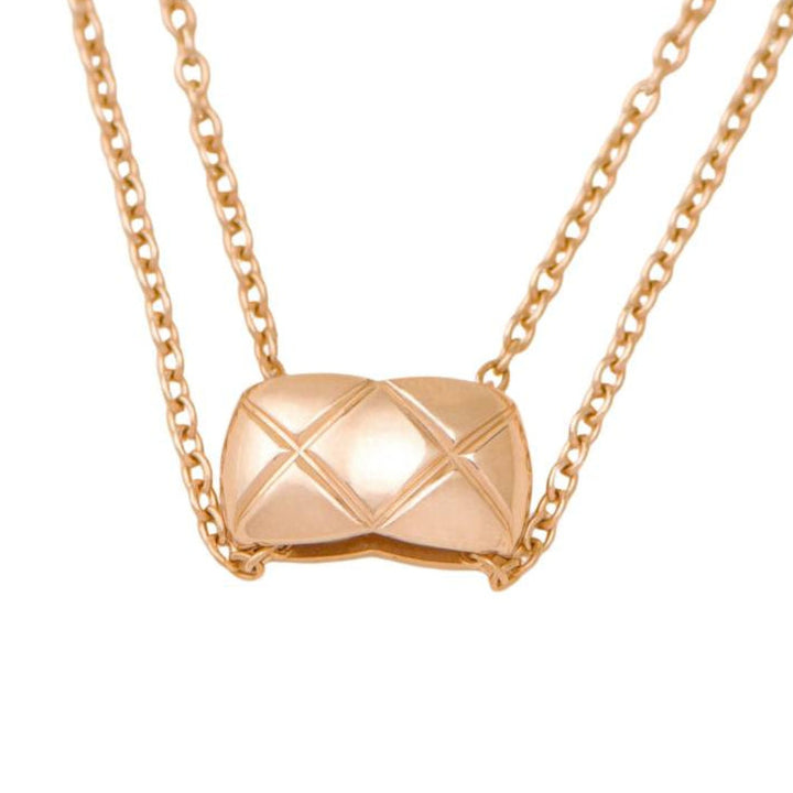 Preloved Authentic Full set Chanel Coco Crush Necklace 18K Rose Gold