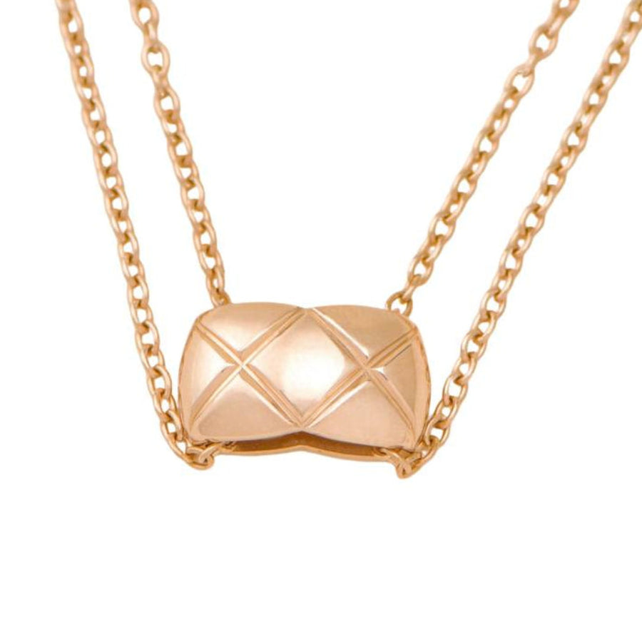 Preloved Authentic Full set Chanel Coco Crush Necklace 18K Rose Gold