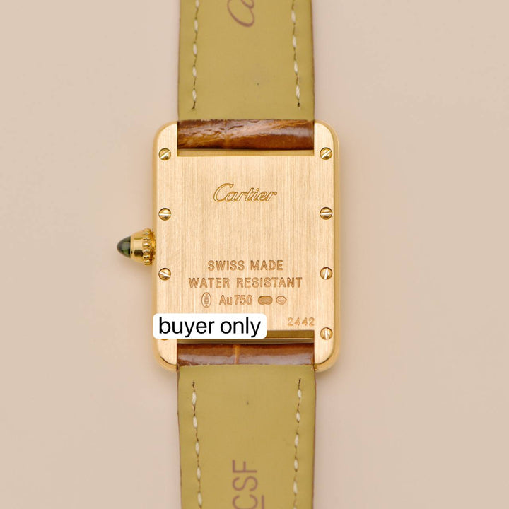 Authentic Cartier Tank Louis Small Model 18K Yellow Gold W1529856