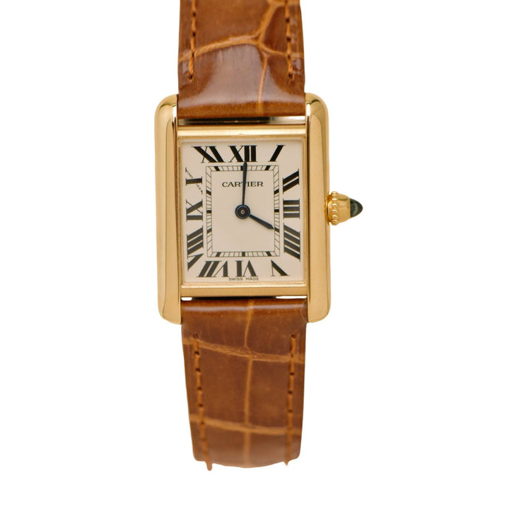 Authentic Preowned Full set Cartier Tank Louis Small Model 18K Yellow Gold W1529856