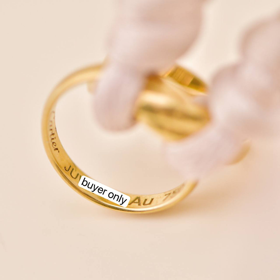 Second Hand Authentic Cartier Trinity 18K Yellow Gold Pink Cord Bracelet