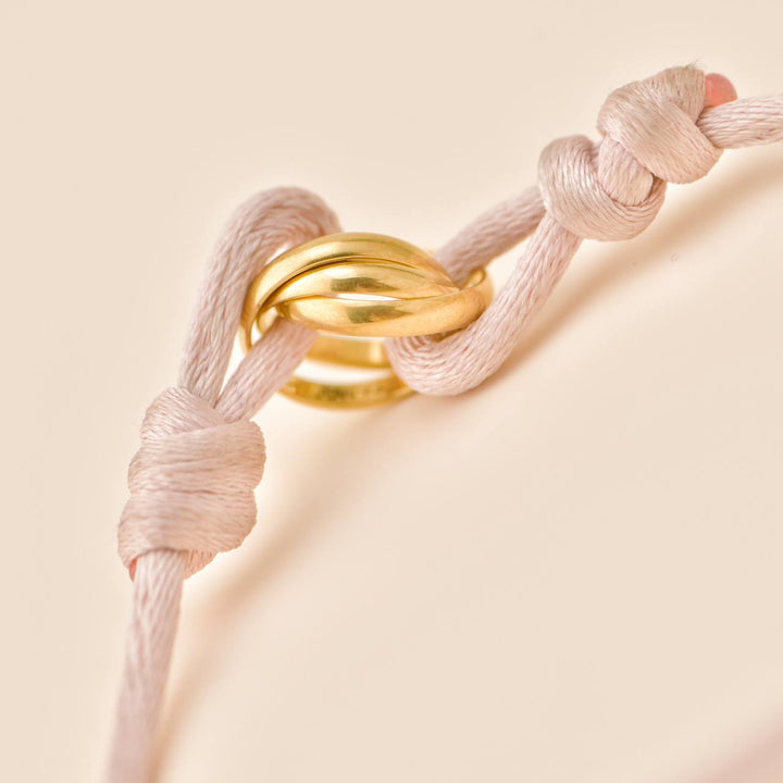 Preowned Authentic Cartier Trinity 18K Yellow Gold Cord Bracelet