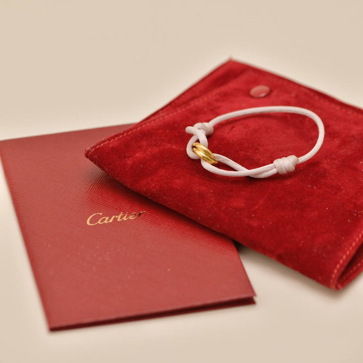 Preloved Authentic Full set Cartier Trinity cord Bracelet