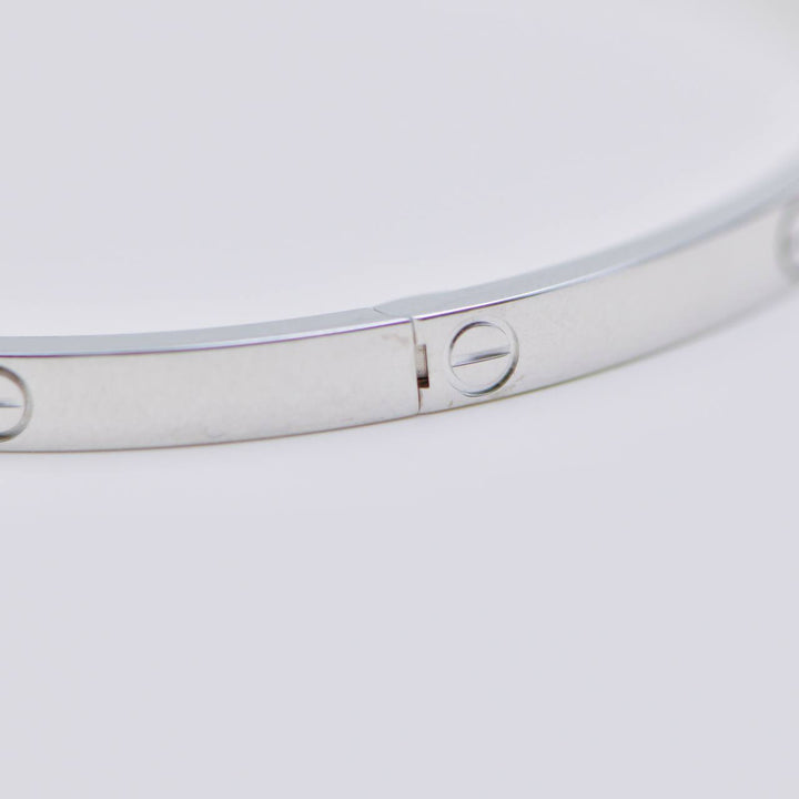 Authentic Preloved Cartier Love Bracelet Small Model 18K White Gold Size 19