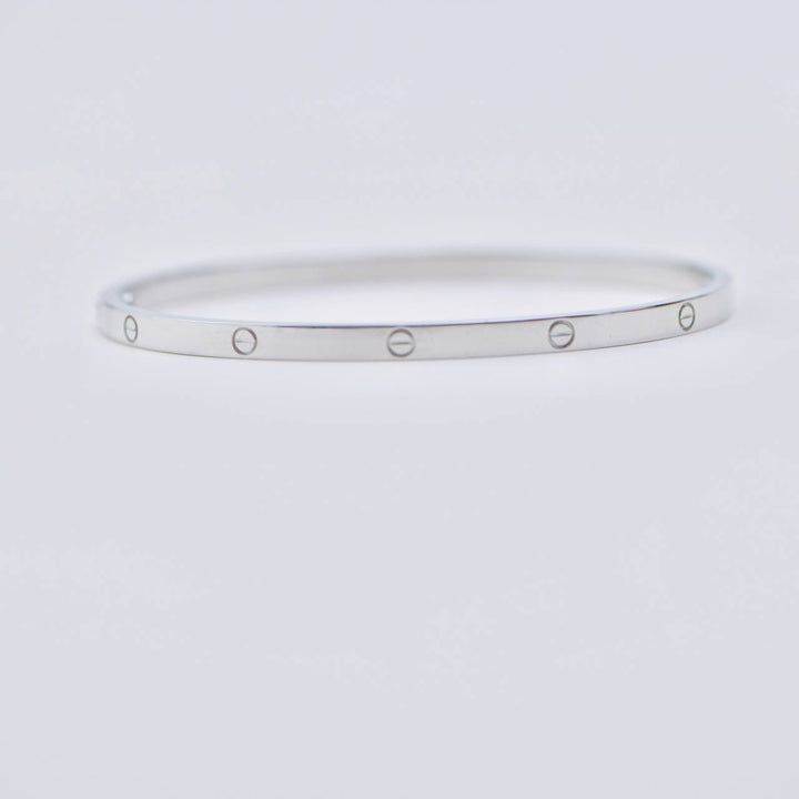 Authentic Cartier Love Bracelet Small Model 18K White Gold Size 19