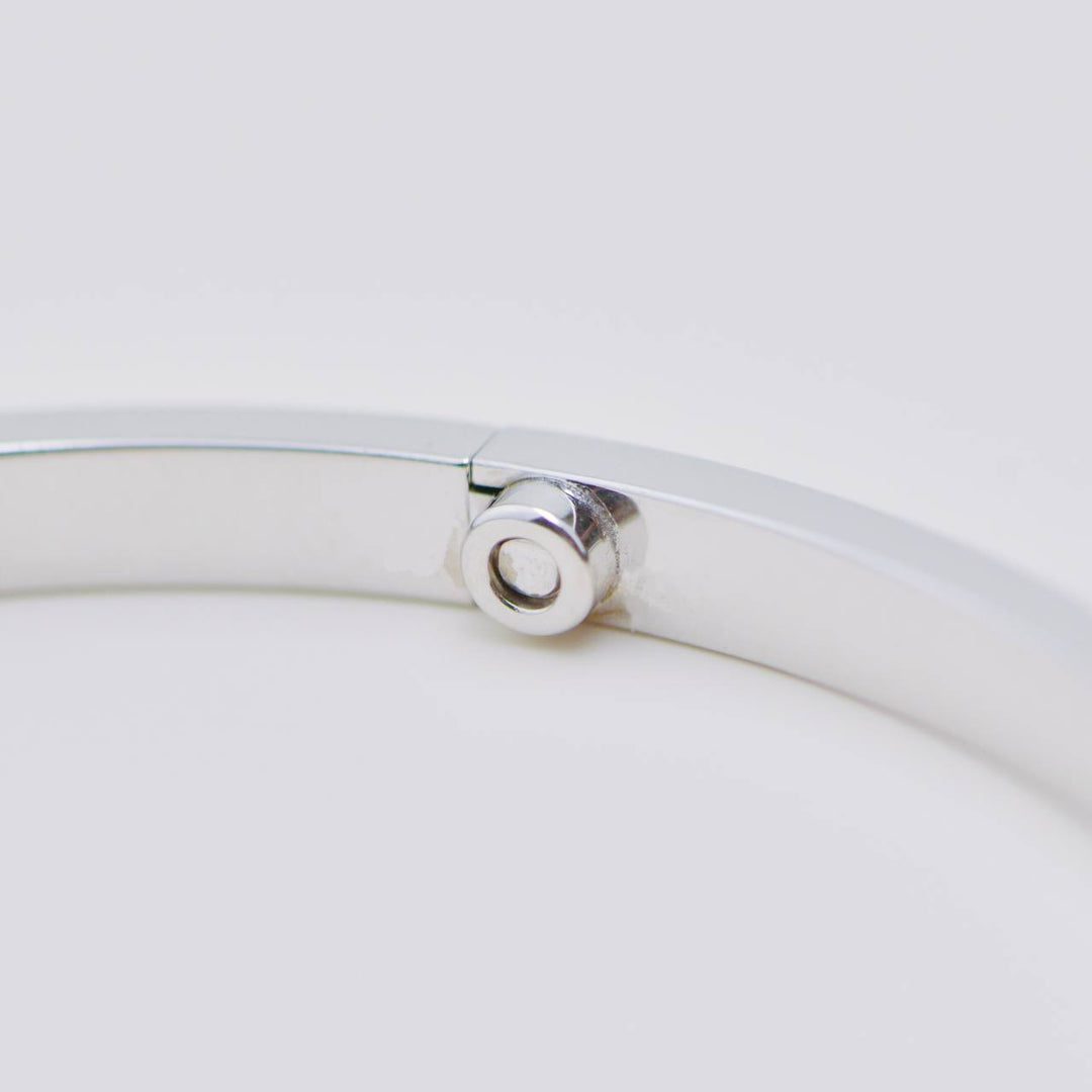 Authentic Second Hand Cartier Love Bracelet Small Model 18K White Gold Size 19