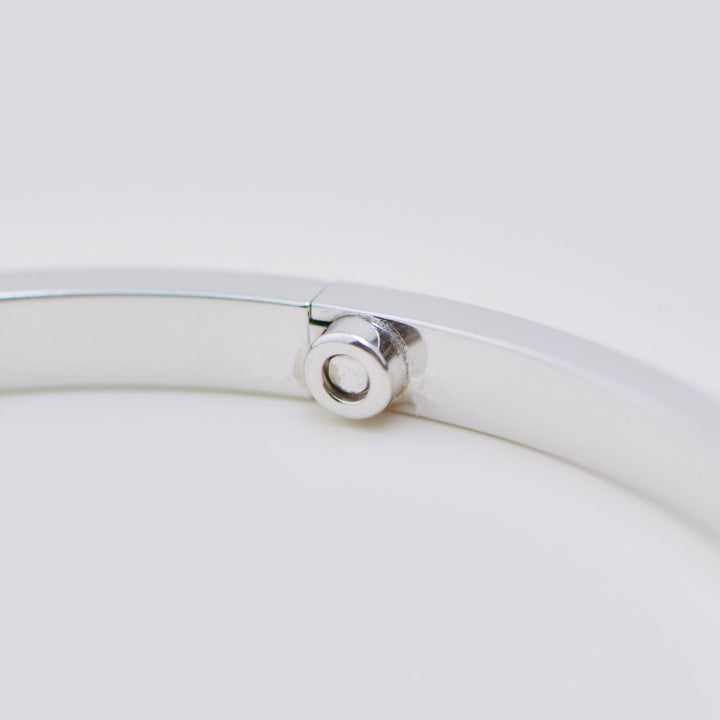 Authentic Second Hand Cartier Love Bracelet Small Model 18K White Gold Size 19