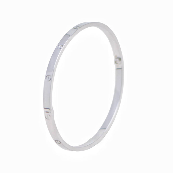 Preloved Authentic Full Set Cartier Love Bracelet Small Model 18K White Gold Size 19