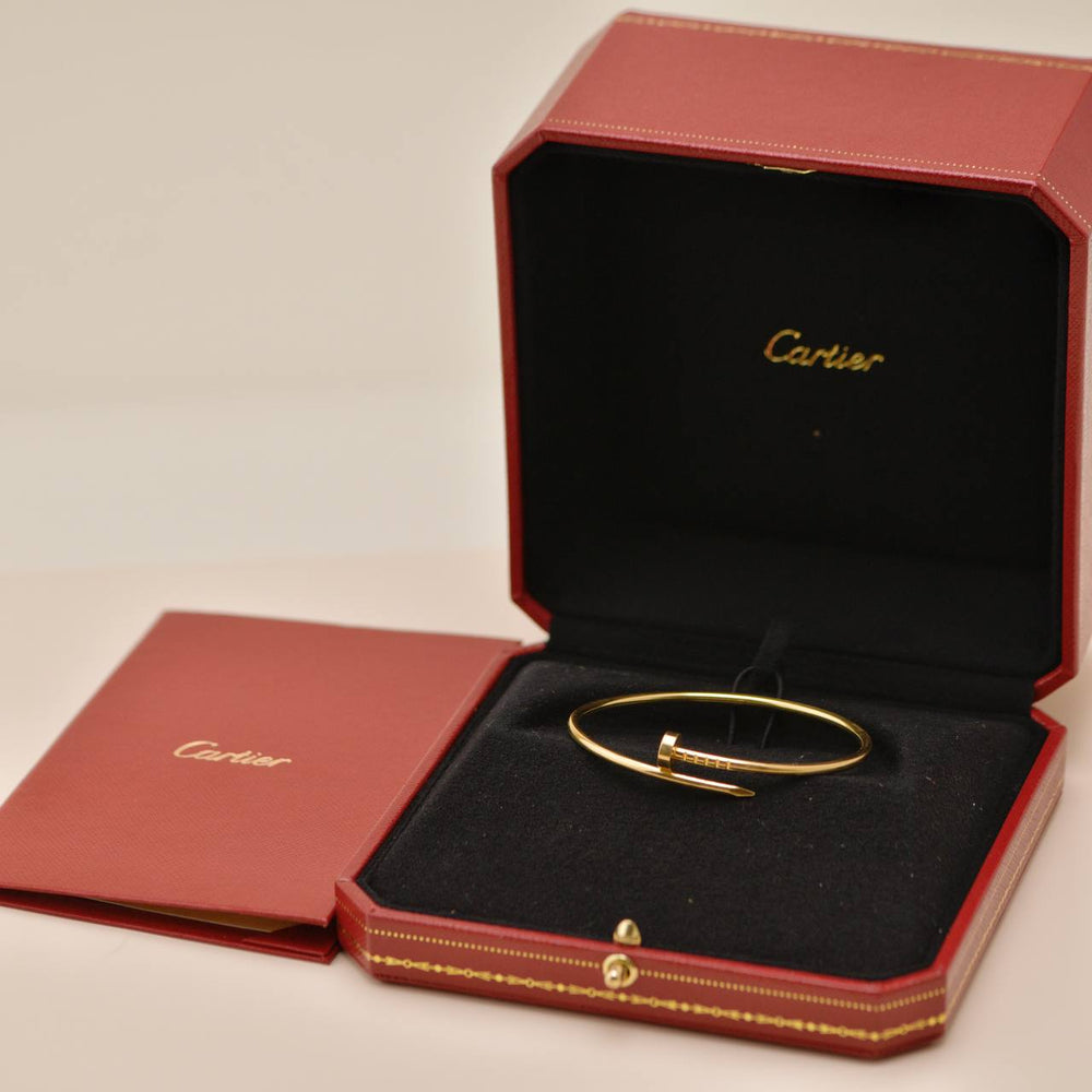 Preowned Authentic Cartier Juste un Clou Bracelet Small Model 18K Yellow Gold Size 16
