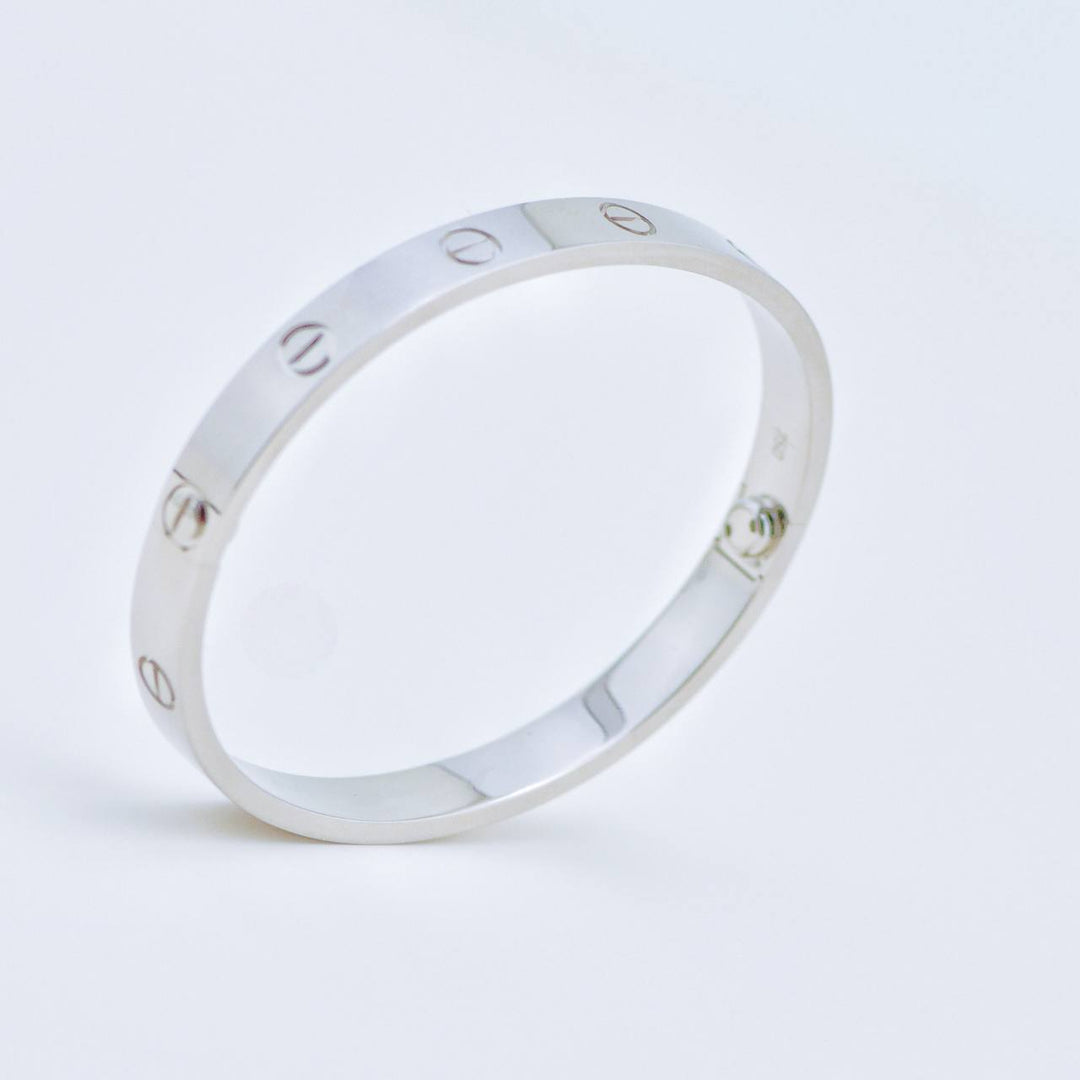 Authentic Cartier Love Bracelet 18K White Gold Size 19