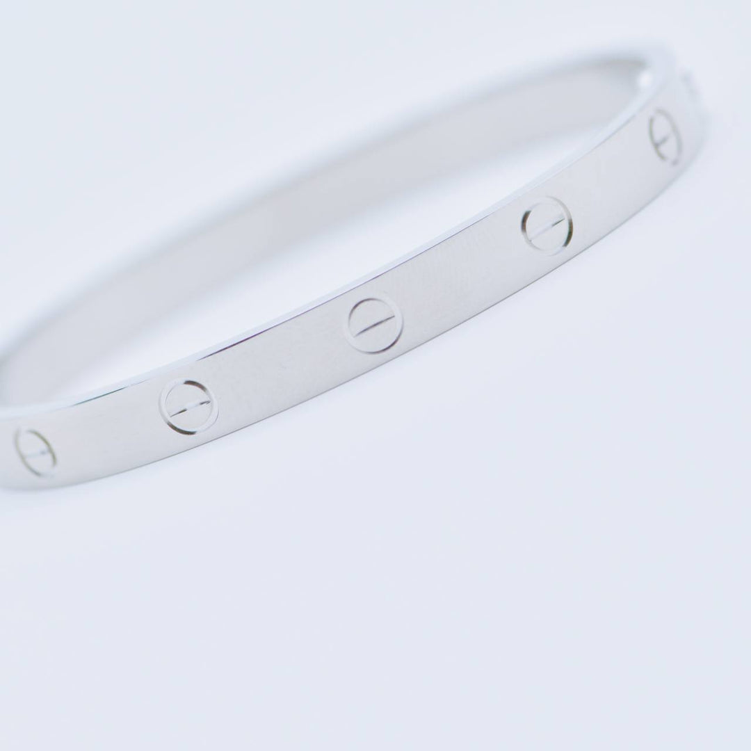 Authentic Preloved Cartier Love Bracelet 18K White Gold Size 19