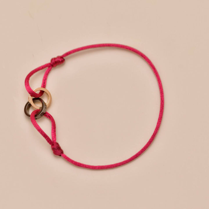 Second Hand Authentic Cartier Love Cord Bracelet 4 Diamond Ceramic 18K Rose Gold