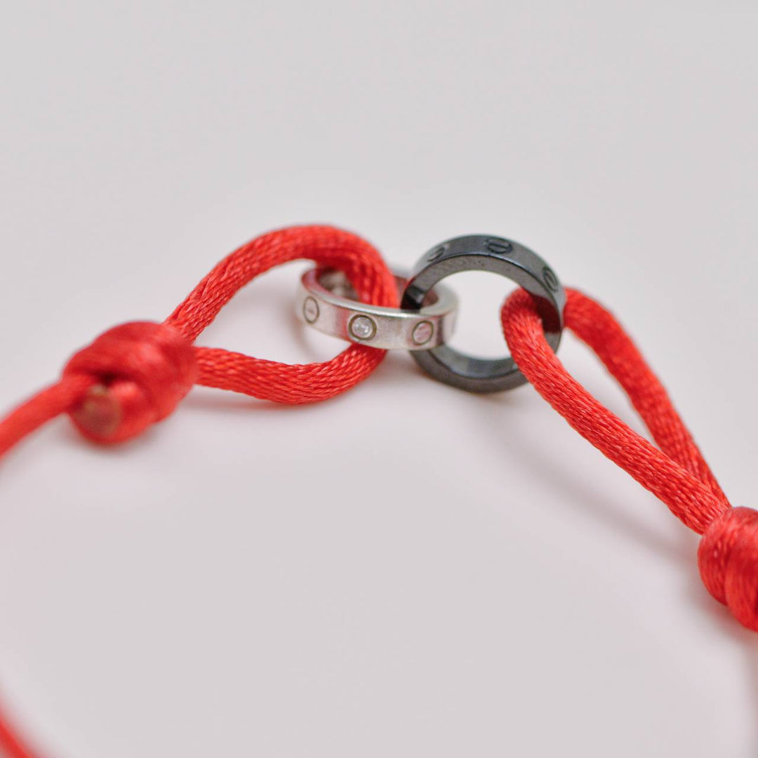 Authentic Preloved Cartier Love Cord Bracelet Diamond Sèvres Porcelain 18k White Gold