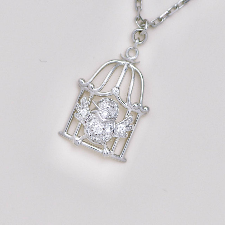 Authentic Cartier Free As A Bird Diamond 18K White Gold Necklace