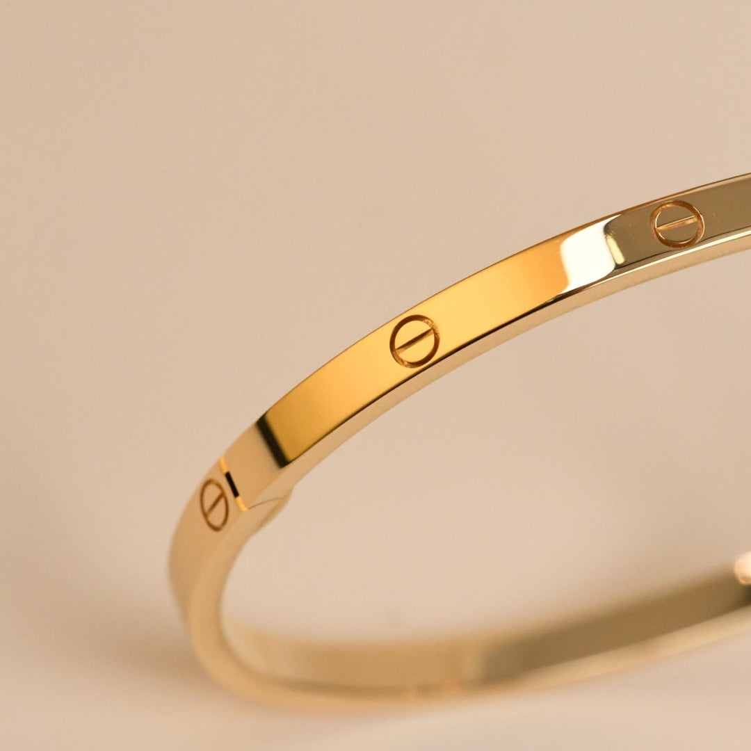 Used Authentic Cartier Love Bracelet Small Model 18K Yellow Gold Size 18