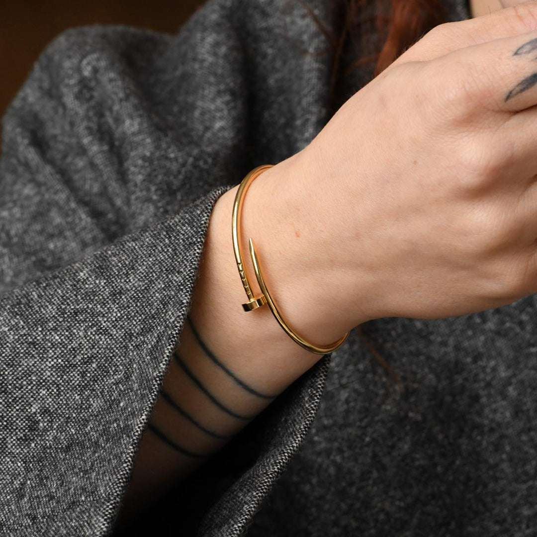 Preloved Authentic Cartier JUC Bracelet Small Model 18K Yellow Gold Size 15