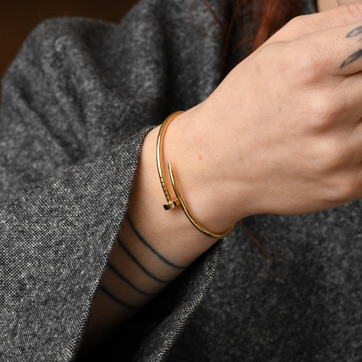 Preloved Authentic Cartier JUC Bracelet Small Model 18K Yellow Gold Size 15