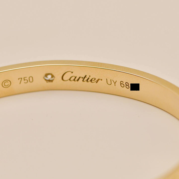 Authentic Preloved Cartier Love Cuff Bracelet One Diamond 18K Yellow Gold Size 18