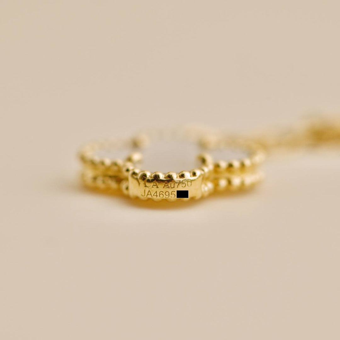 Van Cleef & Arpels Lucky Alhambra Bracelet 4 Motifs 18K Yellow Gold