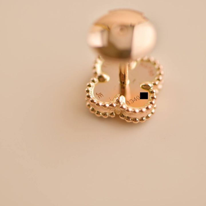 Van Cleef & Arpels Sweet Alhambra Earrings Carnelian 18K Rose Gold