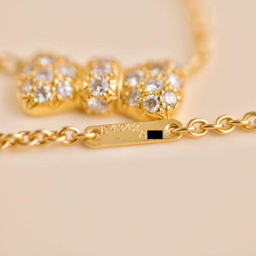 Van Cleef & Arpels Diamond Bow Pendant Necklace