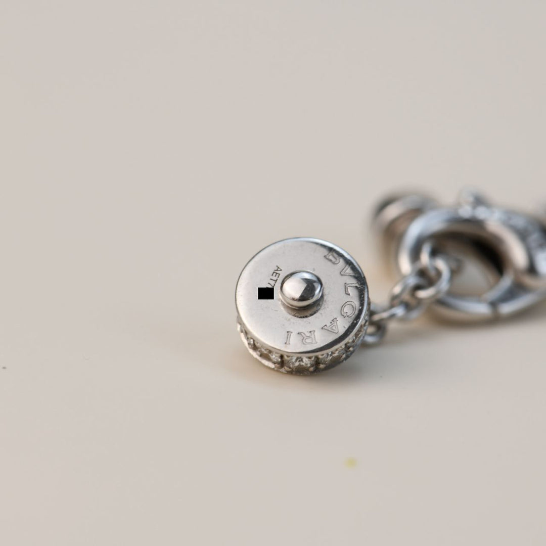 Bvlgari Multi Gemstone Diamond Necklace 18K White Gold