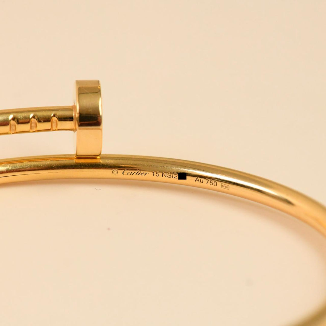 Cartier Juste un Clou Bracelet Small Model 18K Yellow Gold Size 15