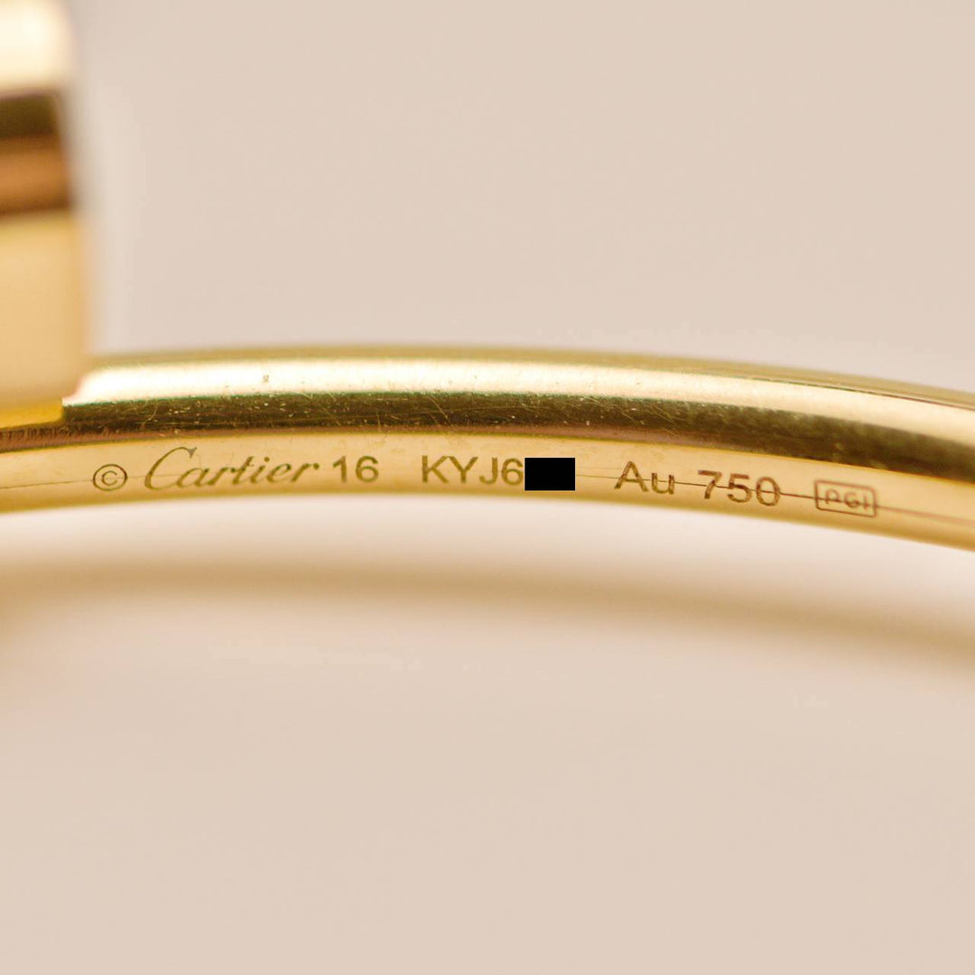 Cartier Juste un Clou Bracelet Small Model 18K Yellow Gold Size 16