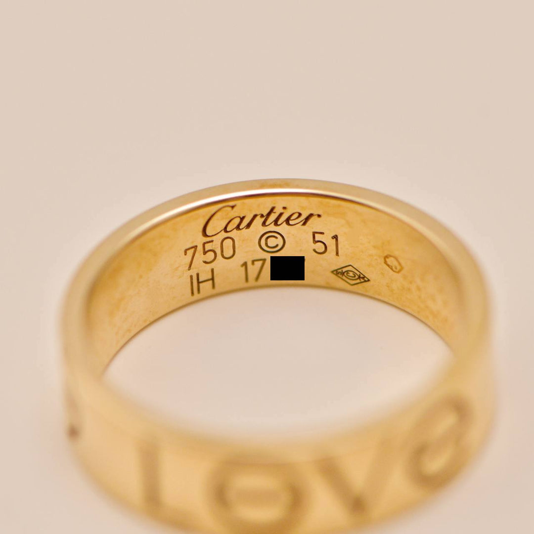 Cartier Love Ring 18K Yellow Gold Size 51