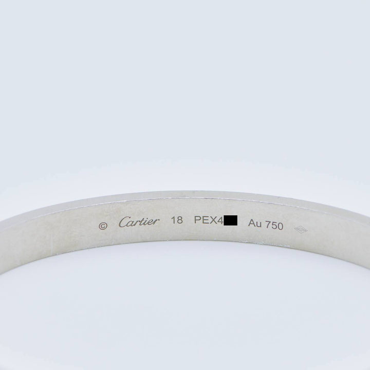 Cartier Love Bracelet Classic Model 18K White Gold Size 18
