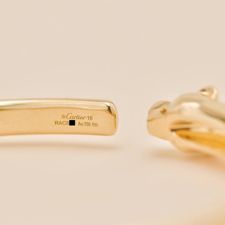 Cartier Panthère Bracelet Small Model 18K Yellow Gold Size 16